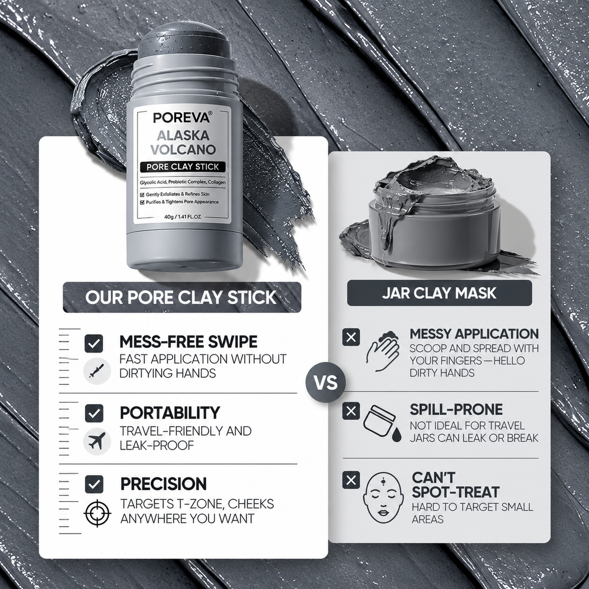 POREVA™ | Volcanic Pore Clay Stick